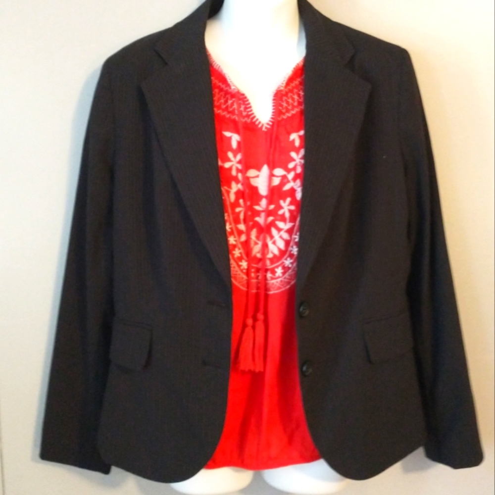 New York Company Pink Striped Blazer Ladies 12